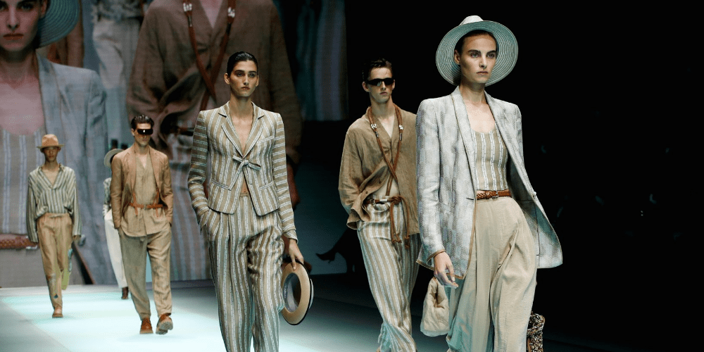 Emporio Armani marks 40 years with soft, fluid spring collection