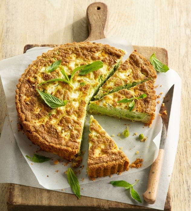 Pea and Goat’s Curd Tart