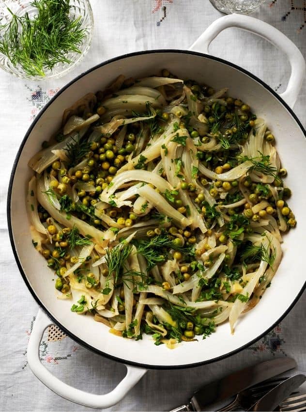Braised Peas and Fennel