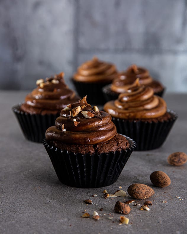Chocolate Almond Brownie Cupcake Recipe