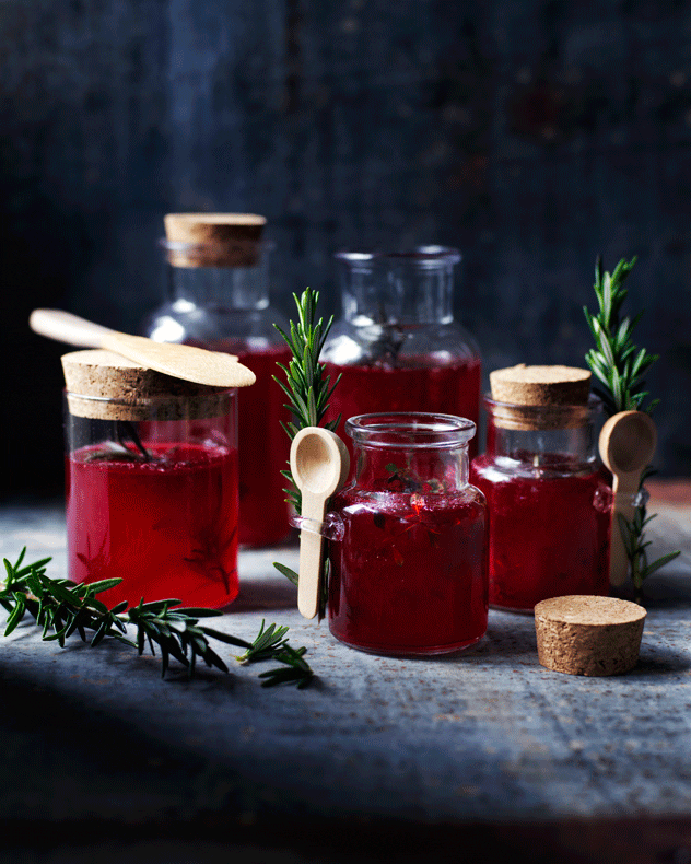 Summer Raspberry & Rosemary Wine Jellies Recipe