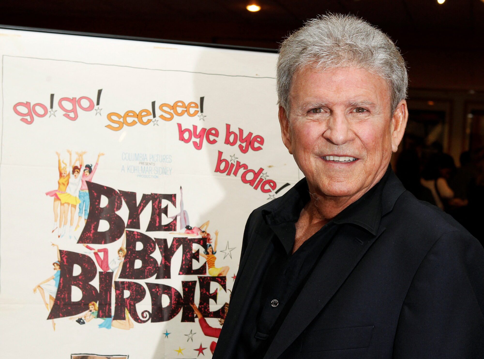 Singer Bobby Rydell poses at the premiere of a digital restoration of his 1963 film musical comedy 'Bye Bye Birdie' in Beverly Hills