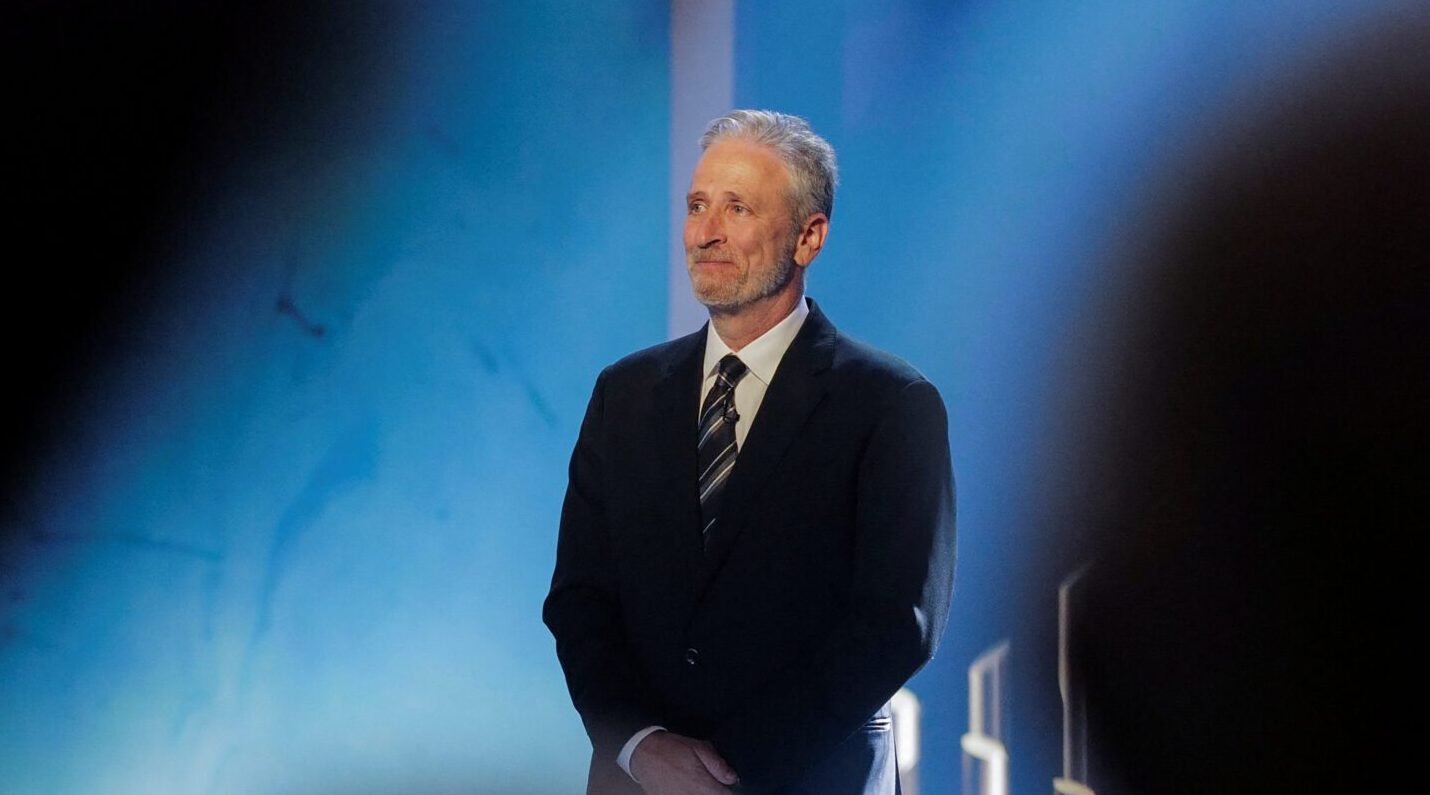 Comedian and talk show host Jon Stewart takes the stage before receiving the Mark Twain Prize For American Humor, at The Kennedy Center in Washington, U.S., April 24 2022. REUTERS/Cheriss May