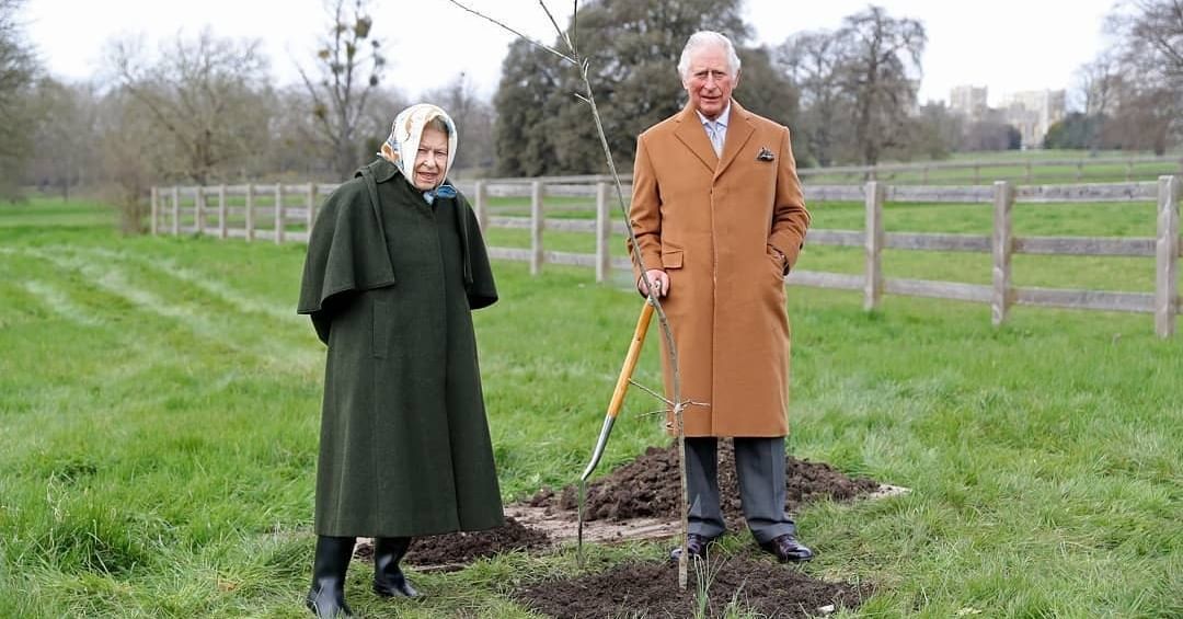 The Queen with Prince Charles