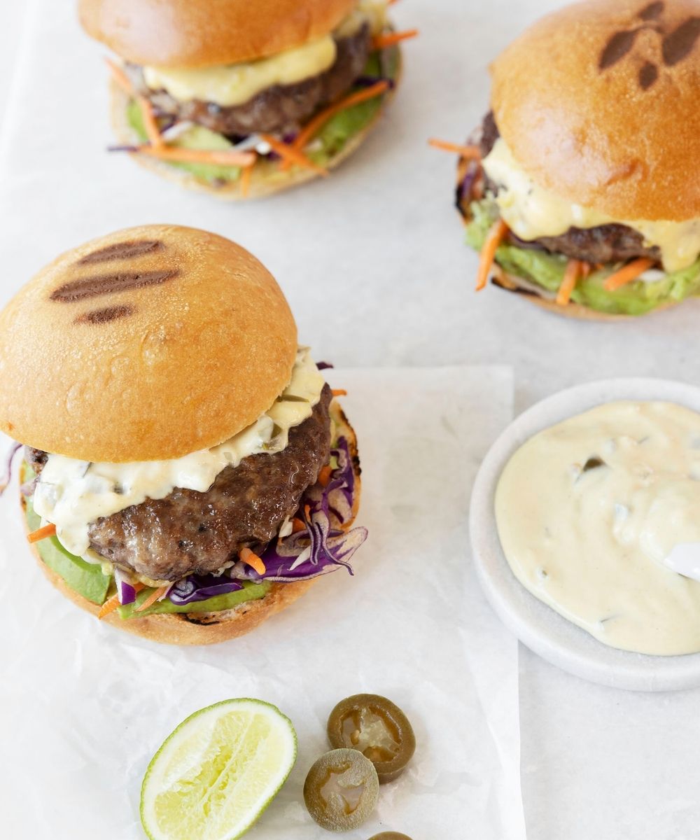 Mexican Queso Beef Burgers with Short Rib