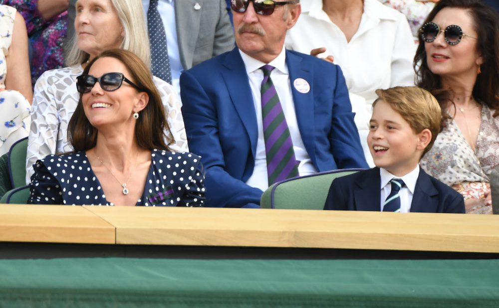 Tennis - Wimbledon 2022 - Royal box Tennis - Wimbledon 2022 - Royal box La duchesse de Cambridge, Kate Middleton, le prince William le duc de Cambridge et leur fils George