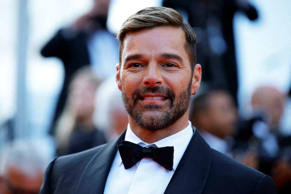 FILE PHOTO: Ricky Martin poses at the 75th Cannes Film Festival screening of the film "Elvis" Out of Competition in Cannes, France, May 25,  2022.  REUTERS/Sarah Meyssonnier/File Photo