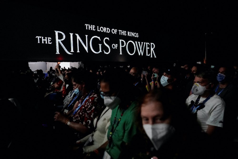 Fans listen to a panel introducing the Prime Video streaming series The Lord of the Rings: The Rings of Power at Comic-Con International in San Diego, California, U.S., July 22, 2022. REUTERS/Bing Guan