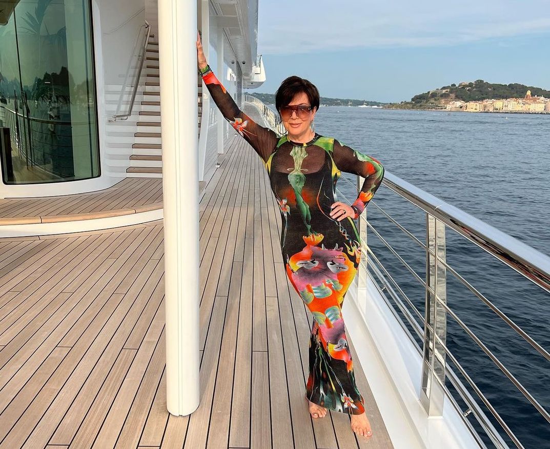 Kris Jenner set sail in style aboard a super-yacht @KrisJenner Instagram