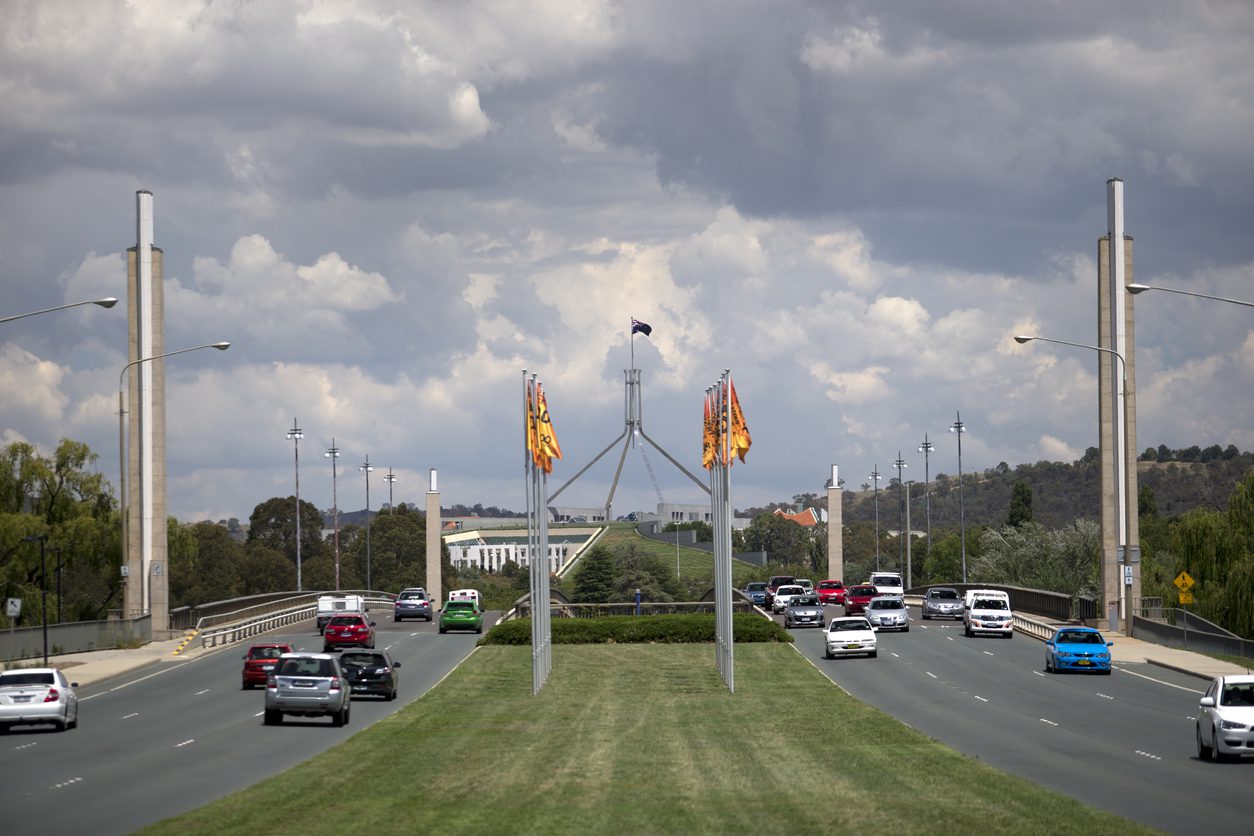 View to Parliament House Canberra 