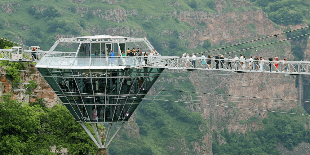 Georgia’s daring new tourist attraction is a diamond-shaped bar suspended over a canyon