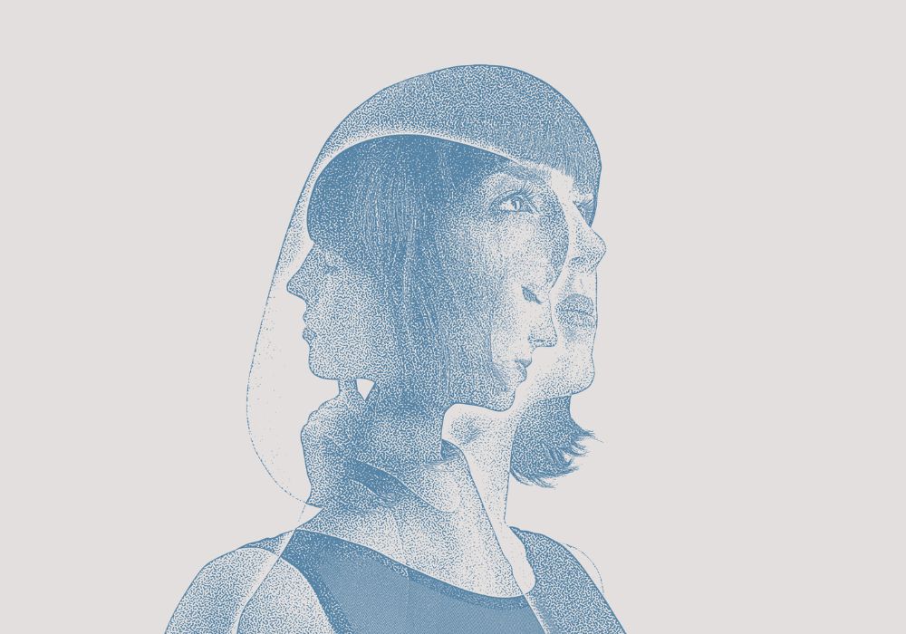 introspective woman illustration