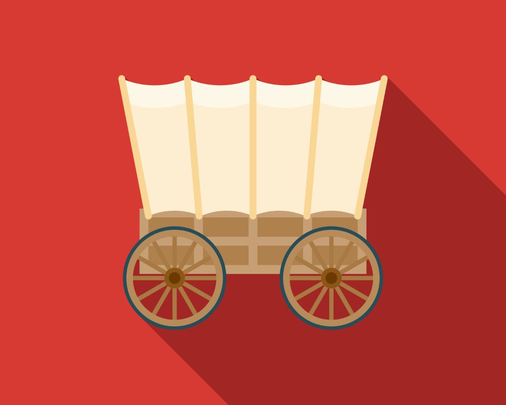 praire wagon illustration