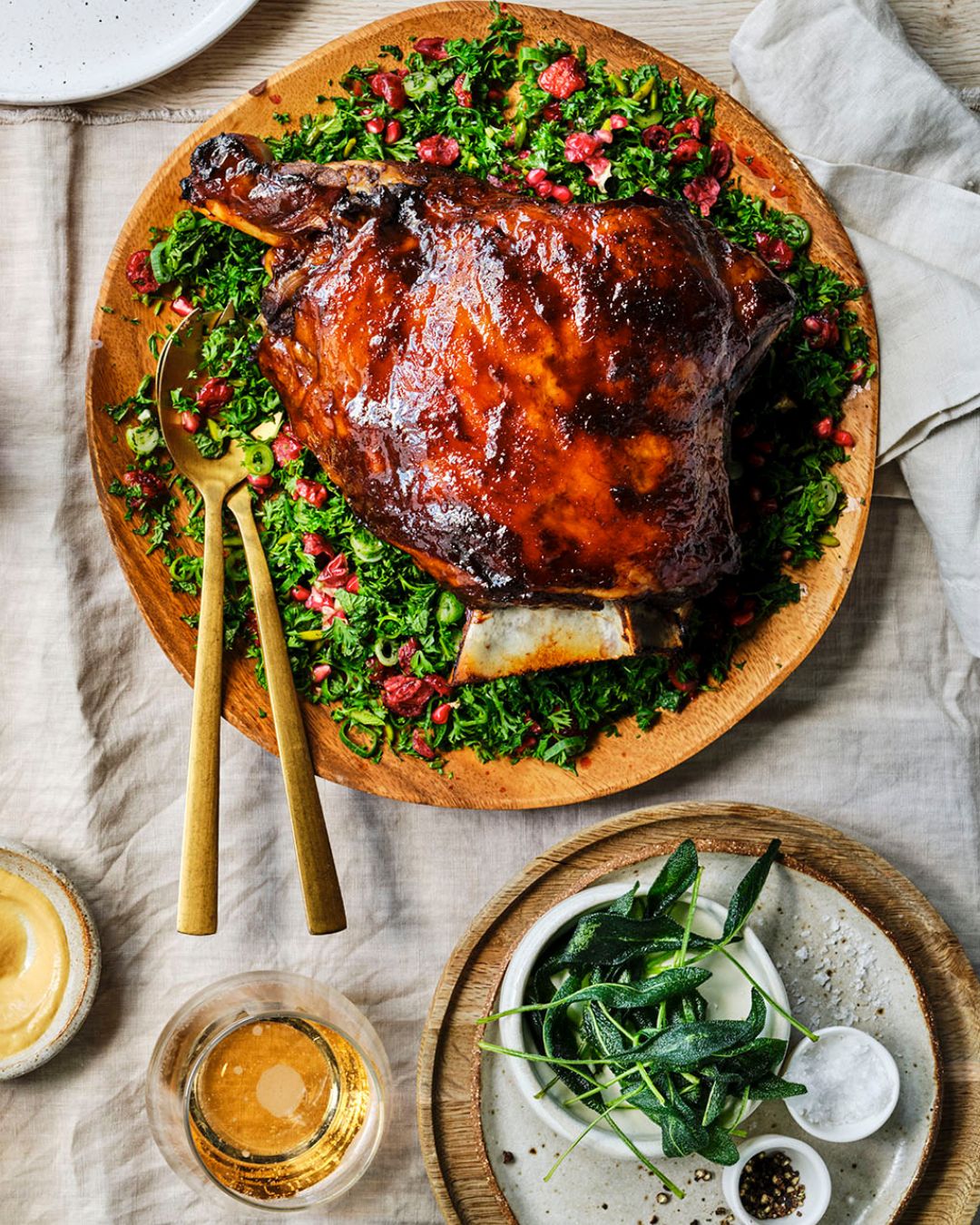 Slow-Roasted Lamb Shoulder with Rosé Wine & Quince Paste