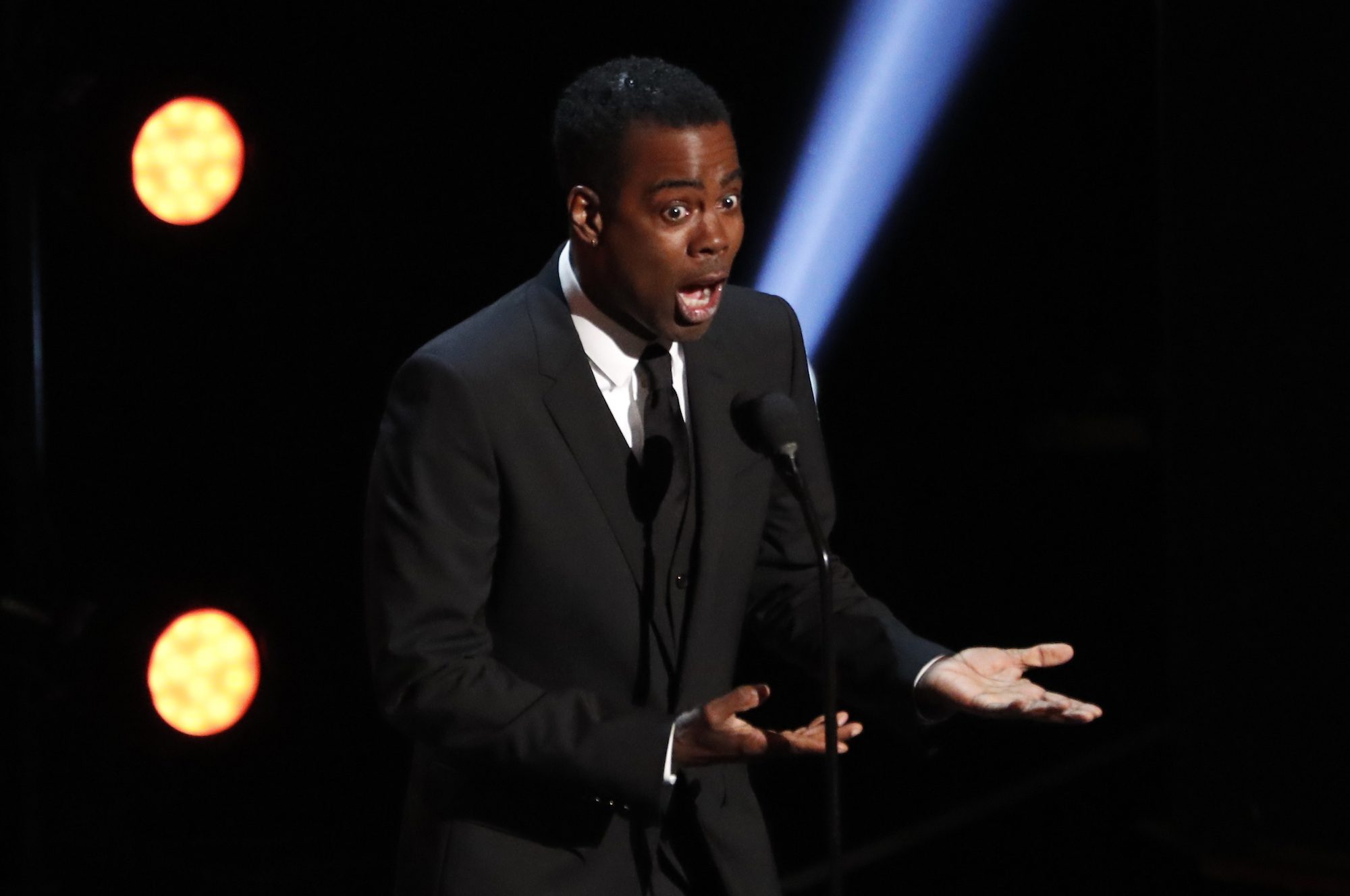 50th NAACP Image Awards - Show - Los Angeles, California, U.S., March 30, 2019 - Chris Rock speaks on stage. REUTERS/Mario Anzuoni/File Photo