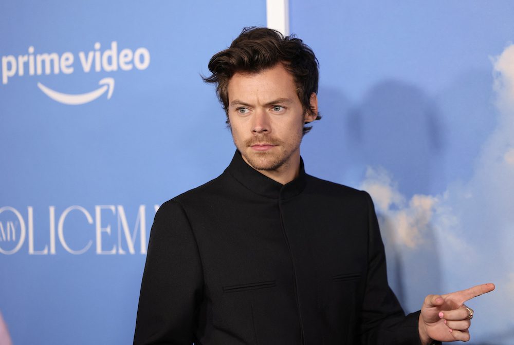 FILE PHOTO: Cast member Harry Styles poses at the premiere for the film My Policeman in Los Angeles, California, U.S., November 1, 2022. REUTERS/Mario Anzuoni