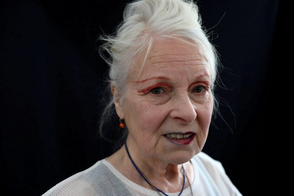 FILE PHOTO: Designer Vivienne Westwood poses for a portrait before her catwalk show at London Fashion Week Men's in London, Britain June 12, 2017. REUTERS/Neil Hall