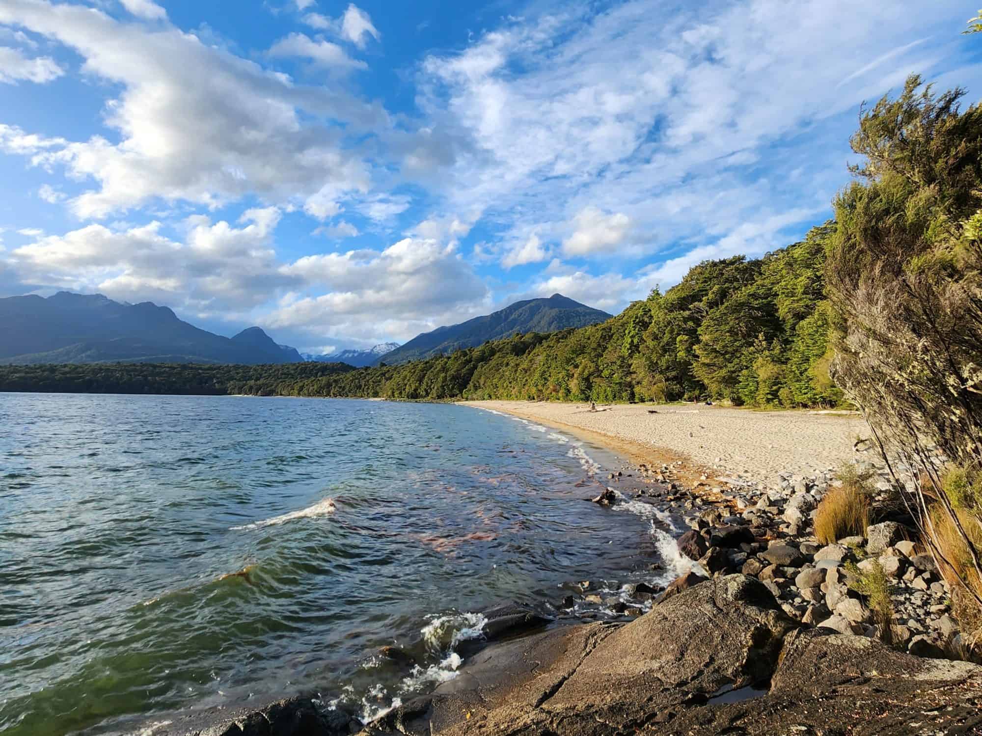 <em>Take a dip at Moturau hut on the Kepler Track, credit: Kathryn Chung</em>