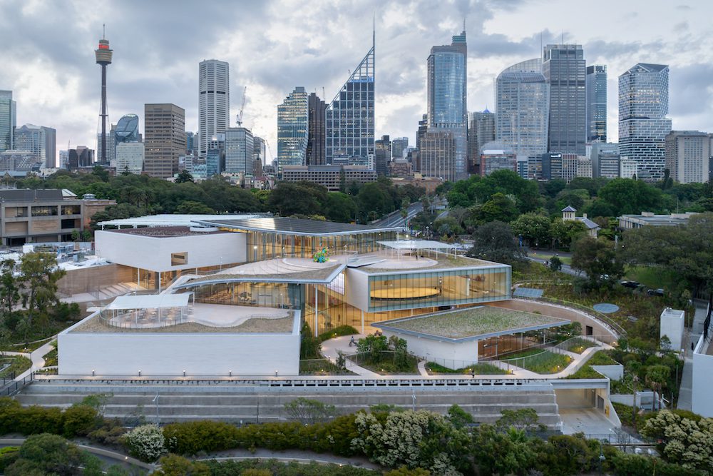 Aerial view of the Art Gallery of New South Wales’ new SANAA-designed building, 2022, photo © Iwan Baan