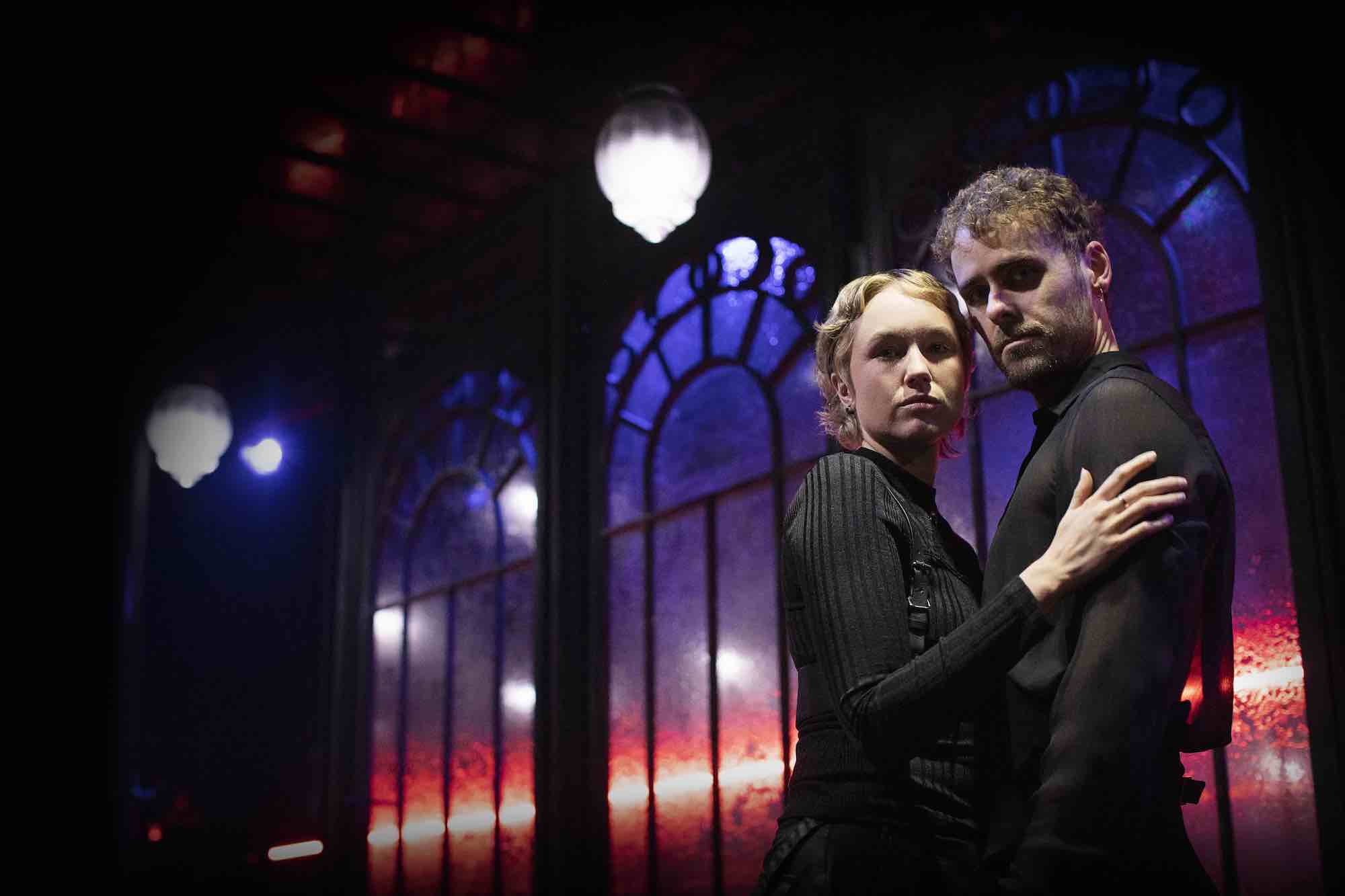 Imogen Sage and Alec Snow in 'Darkness', credit: Phil Erbacher</em>