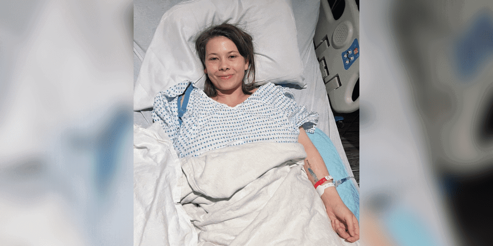 In March Bindi revealed this image of herself in a hospital bed, saying she had undergone surgery to remove  37 endometriosis lesions. <em>Instagram / @bindisueirwin</em