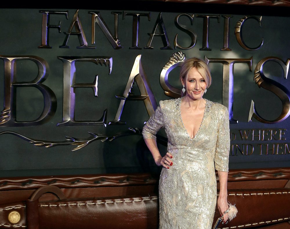 FILE PHOTO: Writer J.K. Rowling poses as she arrives for the European premiere of the film "Fantastic Beasts and Where to Find Them" at Cineworld Imax, Leicester Square in London, Britain November 15, 2016. REUTERS/Neil Hall/File Photo