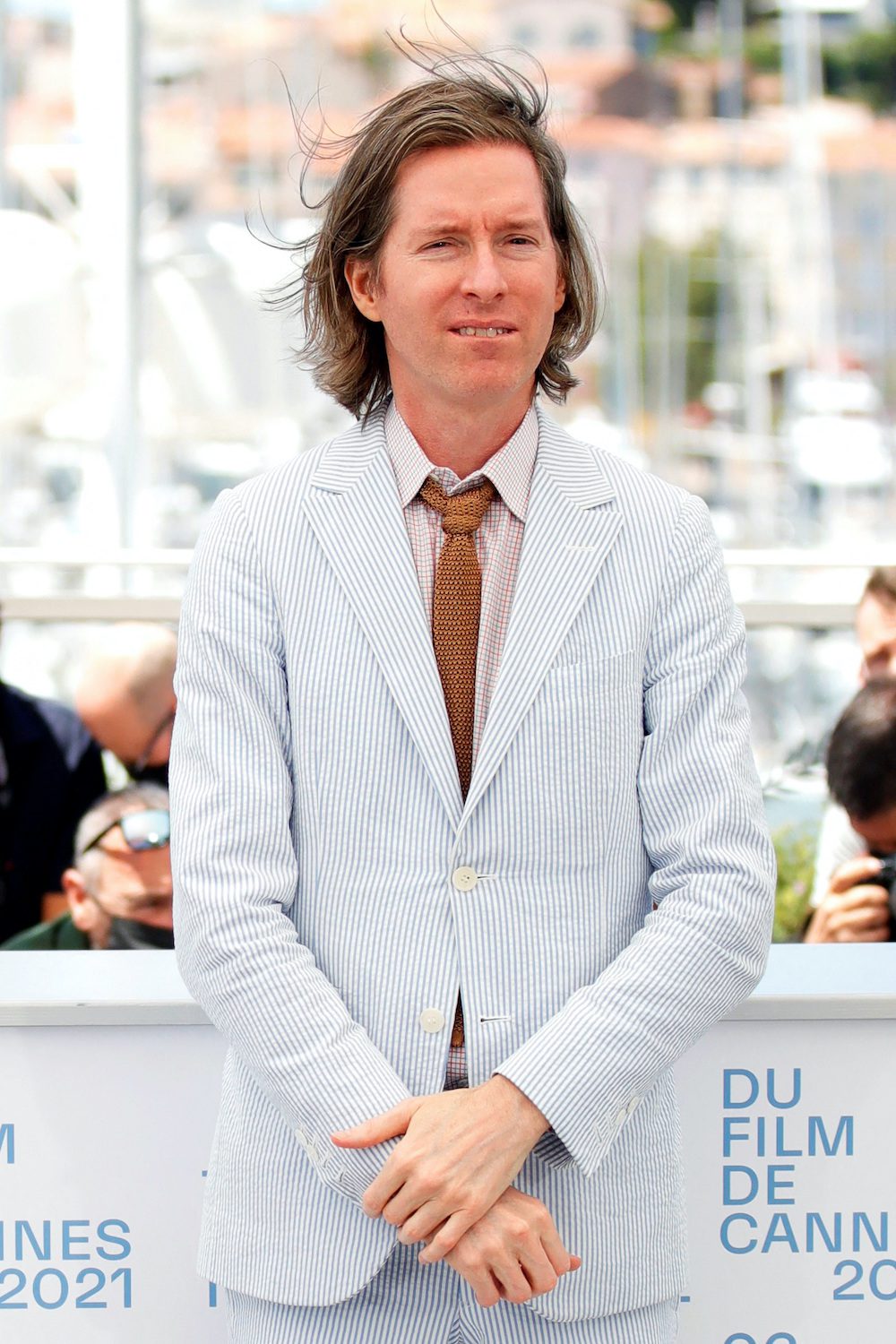 FILE PHOTO: The 74th Cannes Film Festival - Photocall for the film "The French Dispatch" in competition  - Cannes, France, July 13, 2021. Director Wes Anderson poses. REUTERS/Sarah Meyssonnier/File Photo