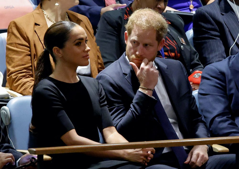 FILE PHOTO: Britain's Prince Harry and his wife Meghan, Duchess of Sussex, attend the United Nations General Assembly celebration of Nelson Mandela International Day at United Nations Headquarters in New York, U.S., July 18, 2022. REUTERS/Eduardo Munoz
