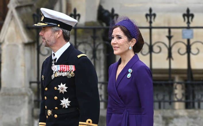 Crown Prince Frederik of Denmark and Mary, Crown Princess of Denmark attend the Coronation of King Charles III and Queen Camilla (Photo by Stuart C. Wilson/Getty Images)