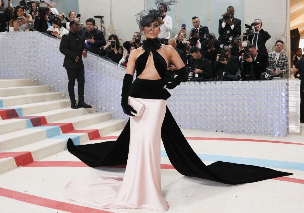 Jennifer Lopez poses at the Met Gala in New York City, May 1, 2023. REUTERS/Andrew Kelly