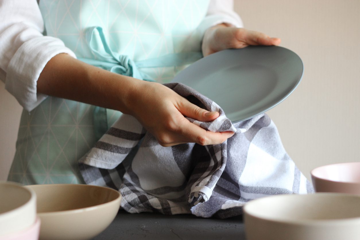 Several studies have looked at the germs tea towels typically carry in domestic kitchens.