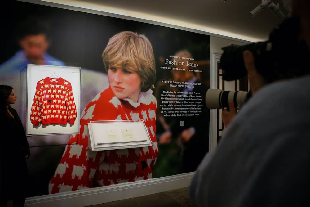 Princess Diana’s ‘black sheep’ jumper to be auctioned
