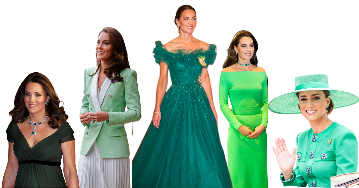 Lucky in Green! Princess of Wales effervescent in all shades