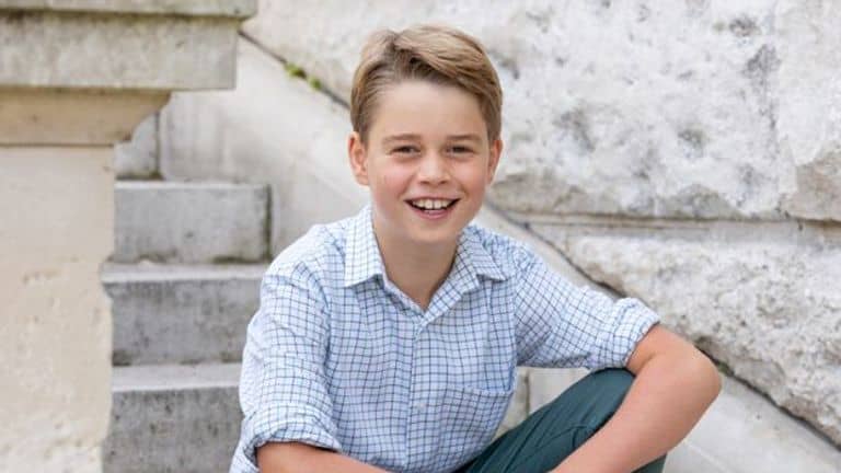 A new photograph has been released of a smiling Prince George to mark his 10th birthday on Saturday.