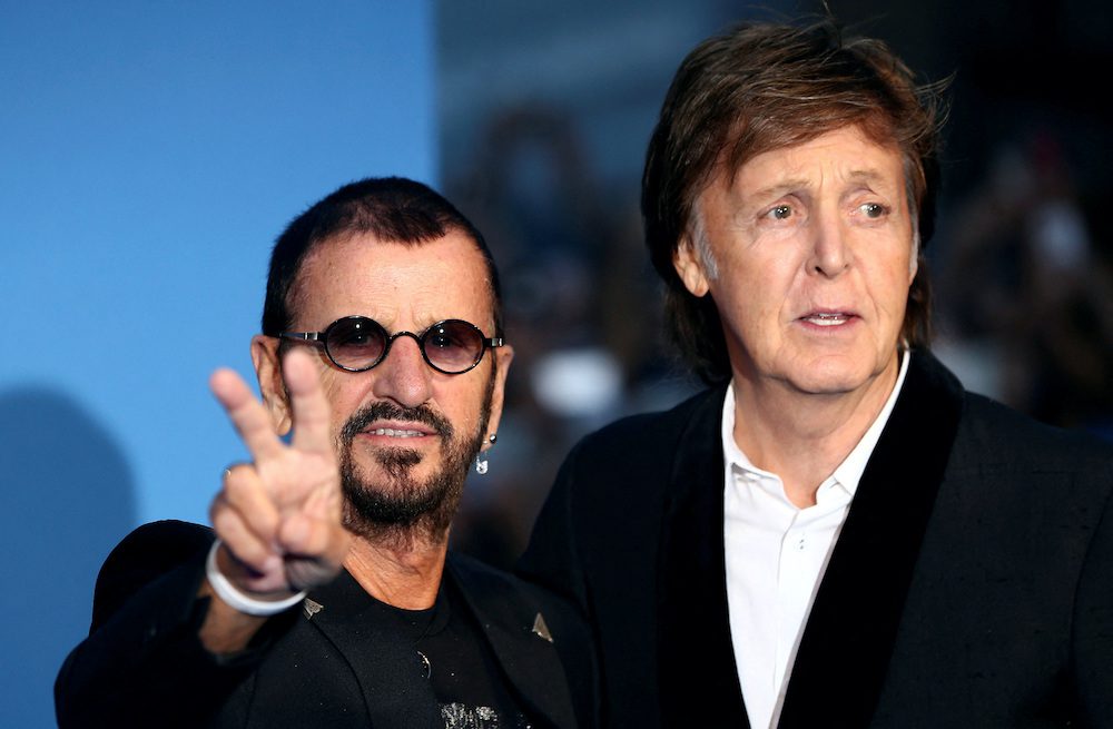 FILE PHOTO: Former Beatles Ringo Starr (L) and Paul McCartney attend the world premiere of 'The Beatles: Eight Days a Week - The Touring Years' in London, Britain September 15, 2016. REUTERS/Neil Hall/File Photo
