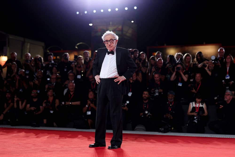 Director Woody Allen at the premiere for the film "Coup de Chance"