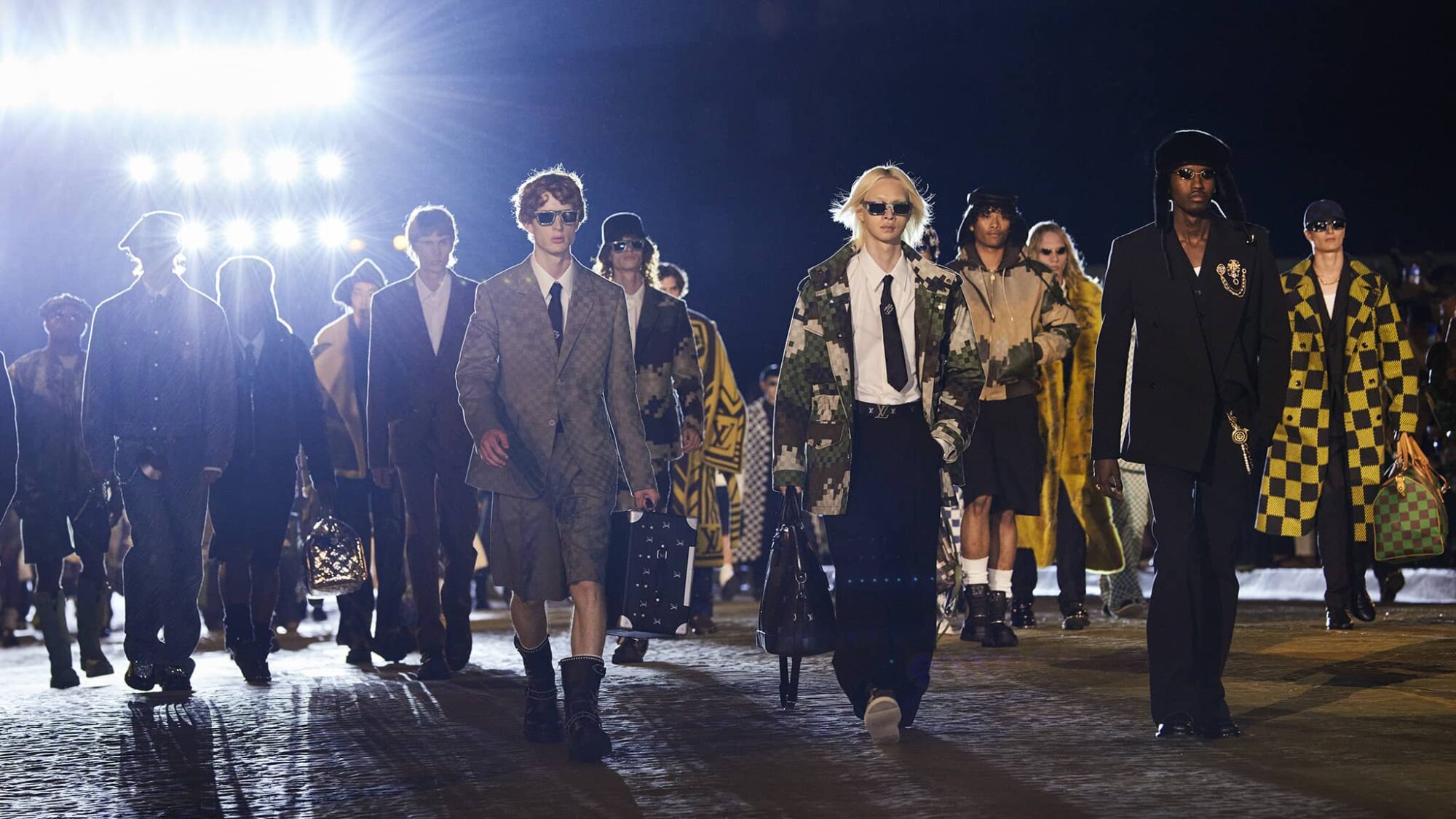Louis Vuitton sets the stage for its inaugural Men's Prefall show in Hong Kong SAR on November 30, 2023.
