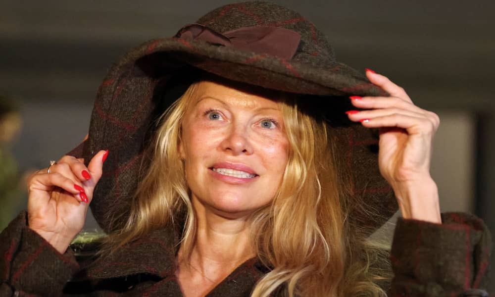Pamela Anderson attends the Spring/Summer 2024 Women's ready-to-wear collection show for Vivienne Westwood, during Paris Fashion Week in Paris, France, September 30, 2023. REUTERS/Johanna Geron