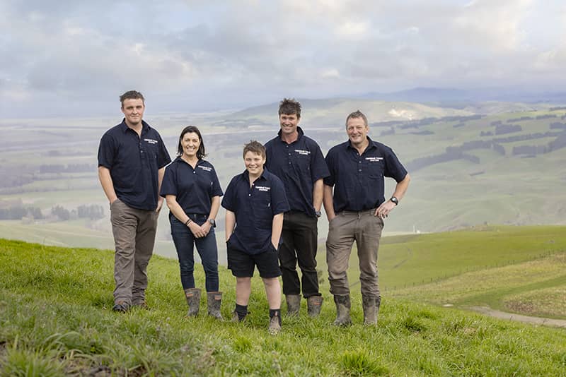The Cheddar Valley Team, from left: Jed, Tracey, Archie, Dan and Jason.