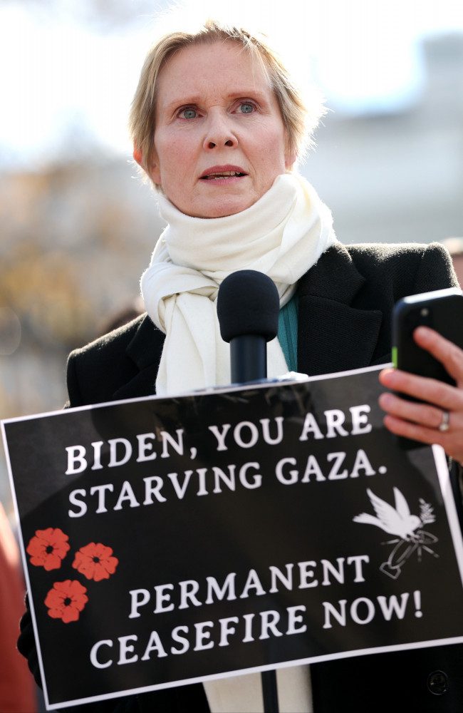 Cynthia Nixon is on a hunger strike amid the Israel-Hamas conflict
