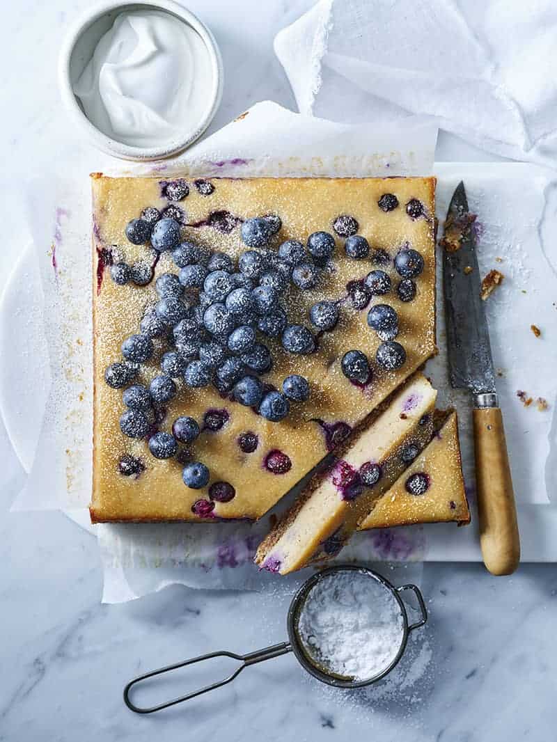 Blueberry and Lemon ‘Cheesecake’ Bars