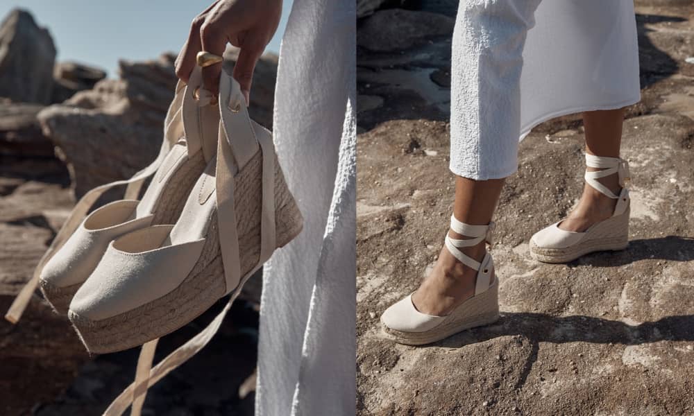 La Tribe has teamed up with Caitlin Crisp on a limited-edition pair of espadrilles that comes in two colours for summer 2023/24. 