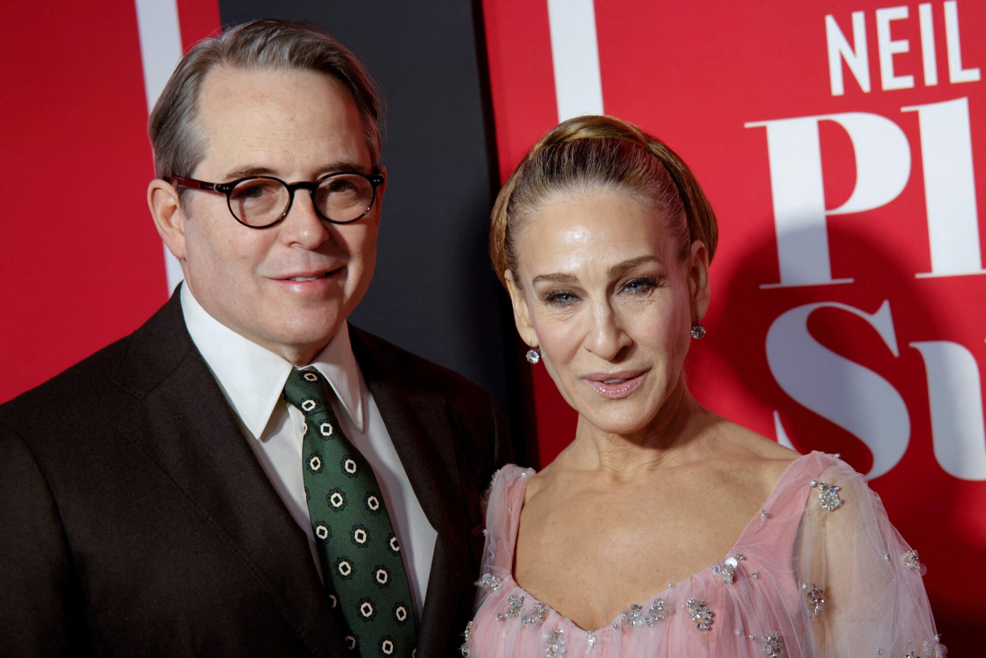 Sarah Jessica Parker and Matthew Broderick arrive to celebrate the opening of their new play, 'Plaza Suite' in New York City, U.S., March 28, 2022. REUTERS