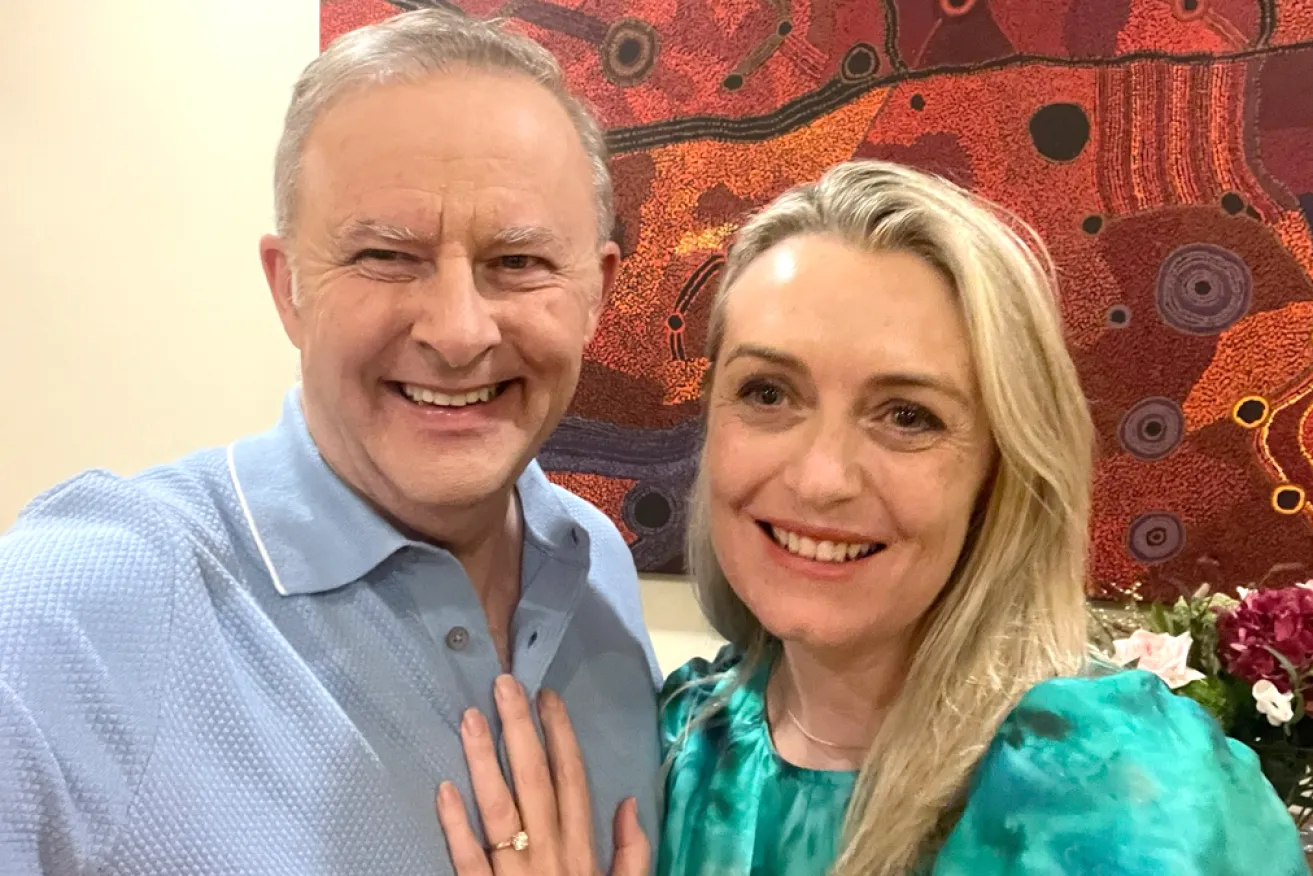 Anthony Albanese and partner Jodie Haydon are engaged, the PM has revealed. Photo: Instagram/Anthony Albanese