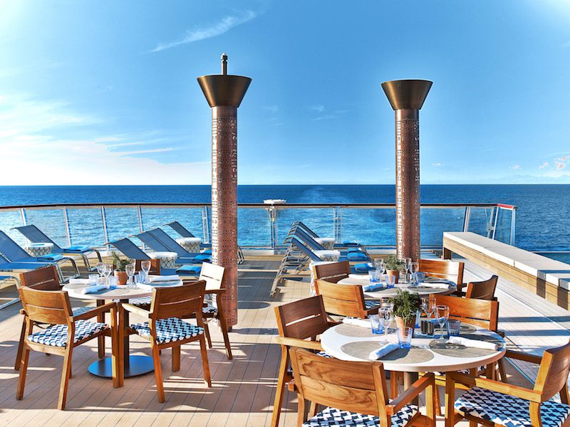 Enjoy dining on board Viking cruising through the ocean 