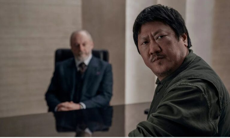 Liam Cunningham and Benedict Wong in '3 Body Problem.' Image / Netflix