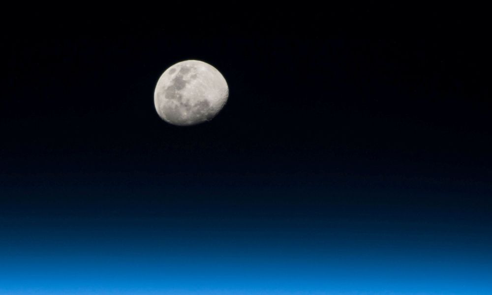 A photo taken by NASA astronaut Randy Bresnik from the International Space Station on August 3, 2017. From his vantage point in low Earth orbit Bresnik pointed his camera toward the rising Moon. NASA/Handout via REUTERS/File Photo