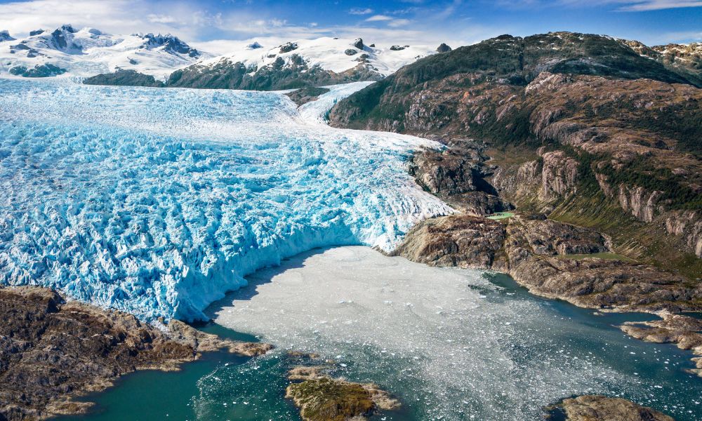 El Brujo Glacier in Chile is 60km long. Photograph / Viking Cruises