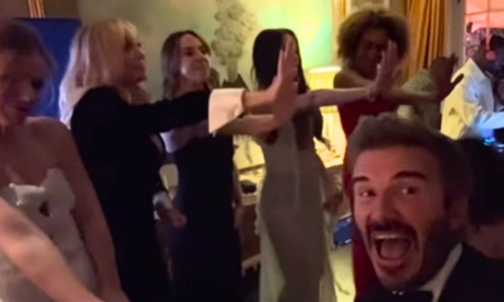The Spice Girls 'performed' at Victoria's 50th Birthday, while David Beckham captured the moment on camera and shared it online. 