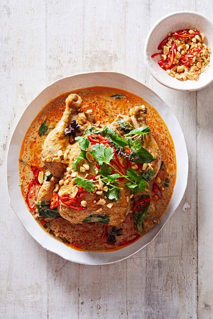 Massaman Curry Roast Chicken with Star Anise and Lemongrass
